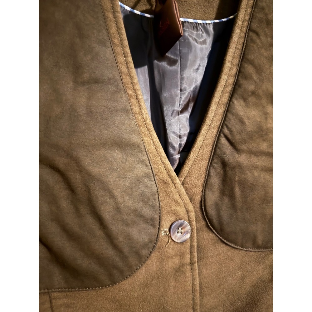 Laksen Sporting Amaretta Vest Womens Brown Suede Feel Shooting Hunting Waistcoat - Picture 4 of 8